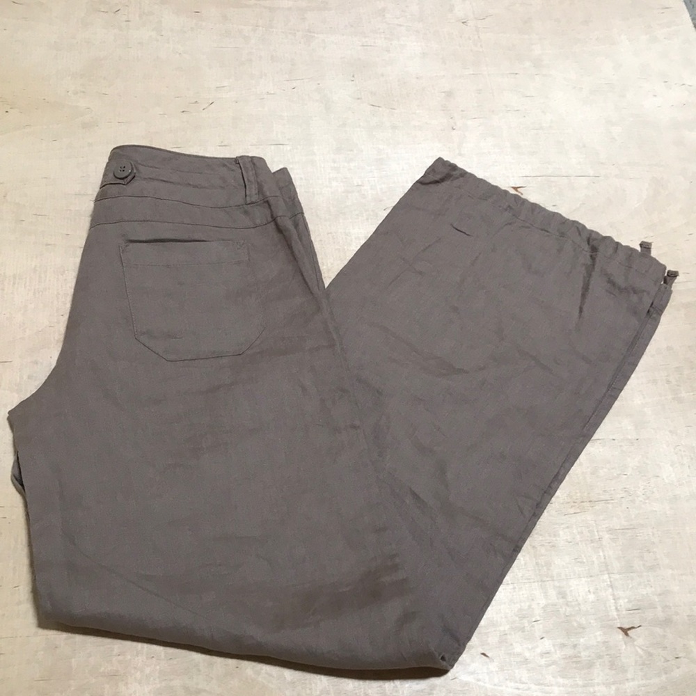 L.A.+JO Linen Pants Size S Brown
